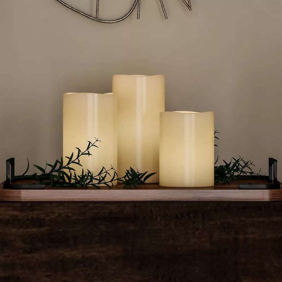 Candle Sets * | Lavish Home Flameless Led Pillar Candle 4-Piece Set