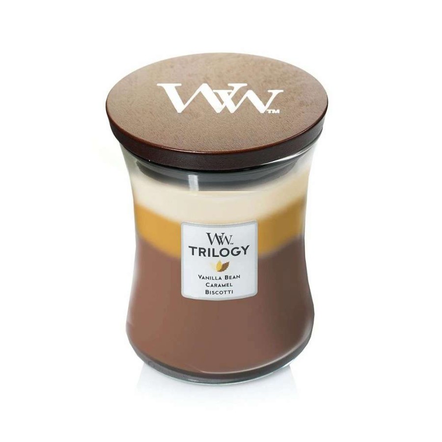 Jar Candles * | Woodwick Cafe Sweets Trilogy Medium Hourglass Candle