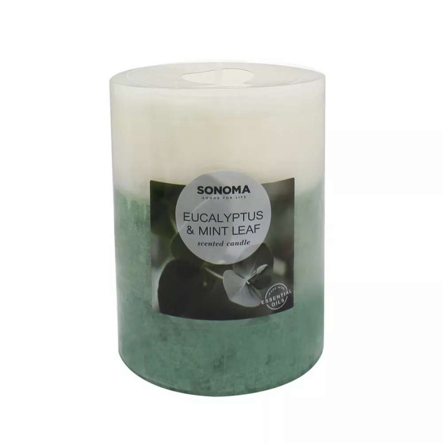 Pillar Candles * | Sonoma Goods For Life Eucalyptus & Mint Leaf 12.83-Oz. Pillar Candle