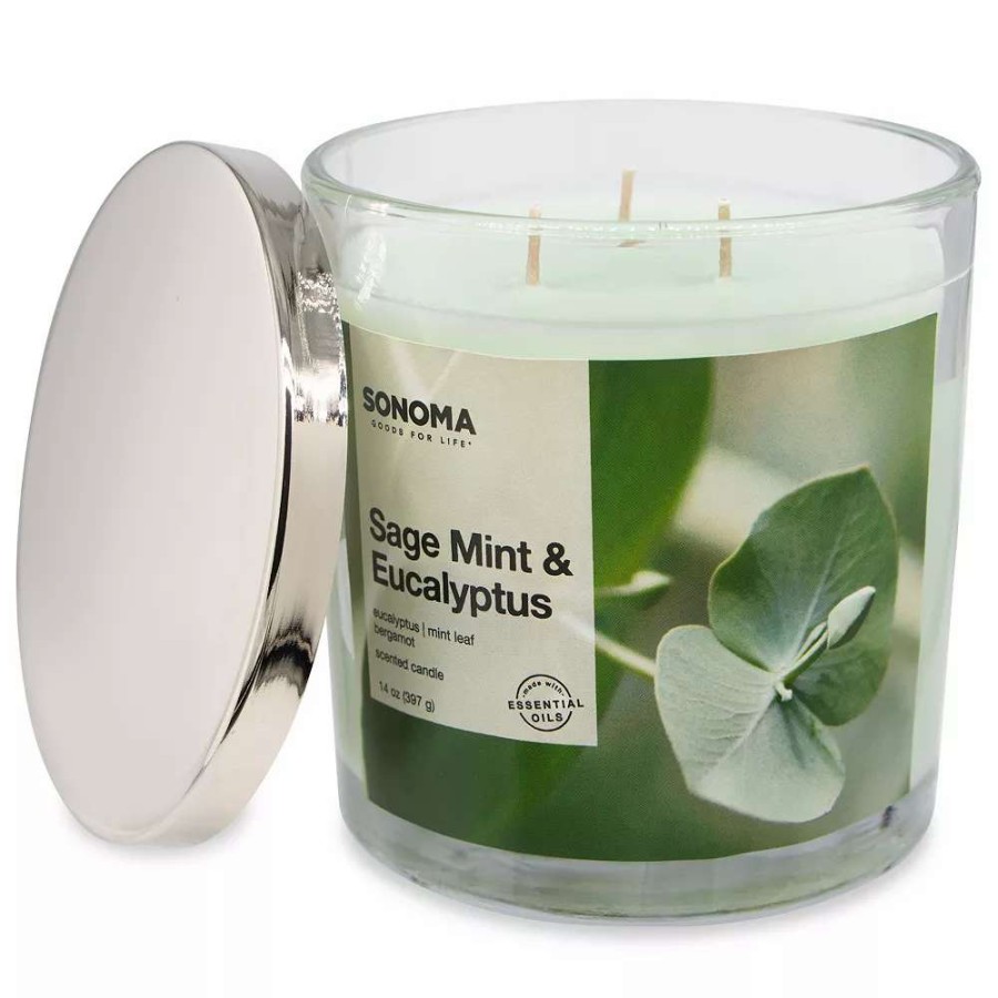 Jar Candles * | Sonoma Goods For Life Sage Mint & Eucalyptus 14-Oz. Candle Jar