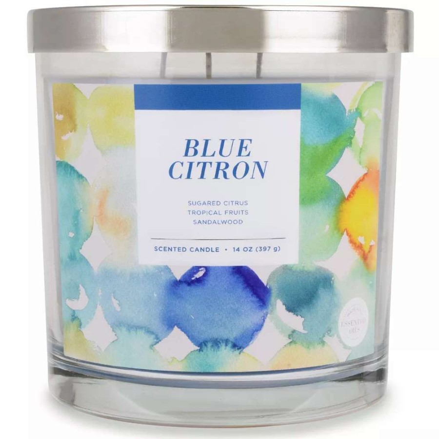 Jar Candles * | Sonoma Goods For Life Blue Citron 14-Oz. Candle Jar