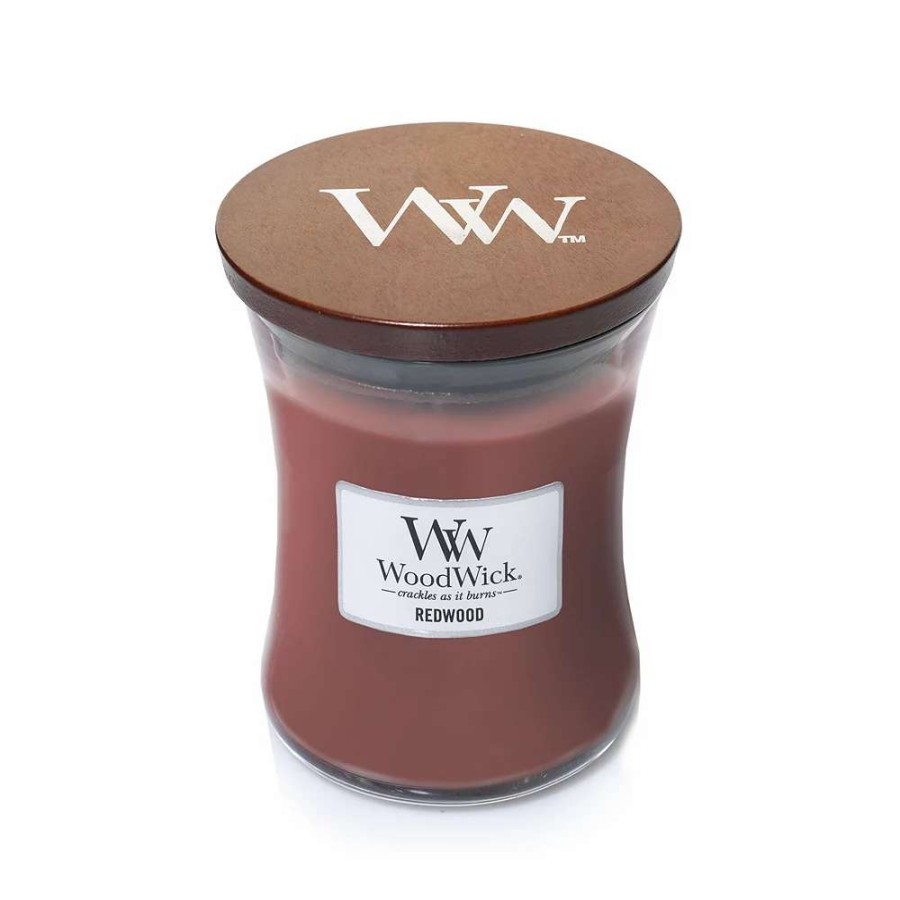 Jar Candles * | Woodwick Redwood Medium Hourglass Candle