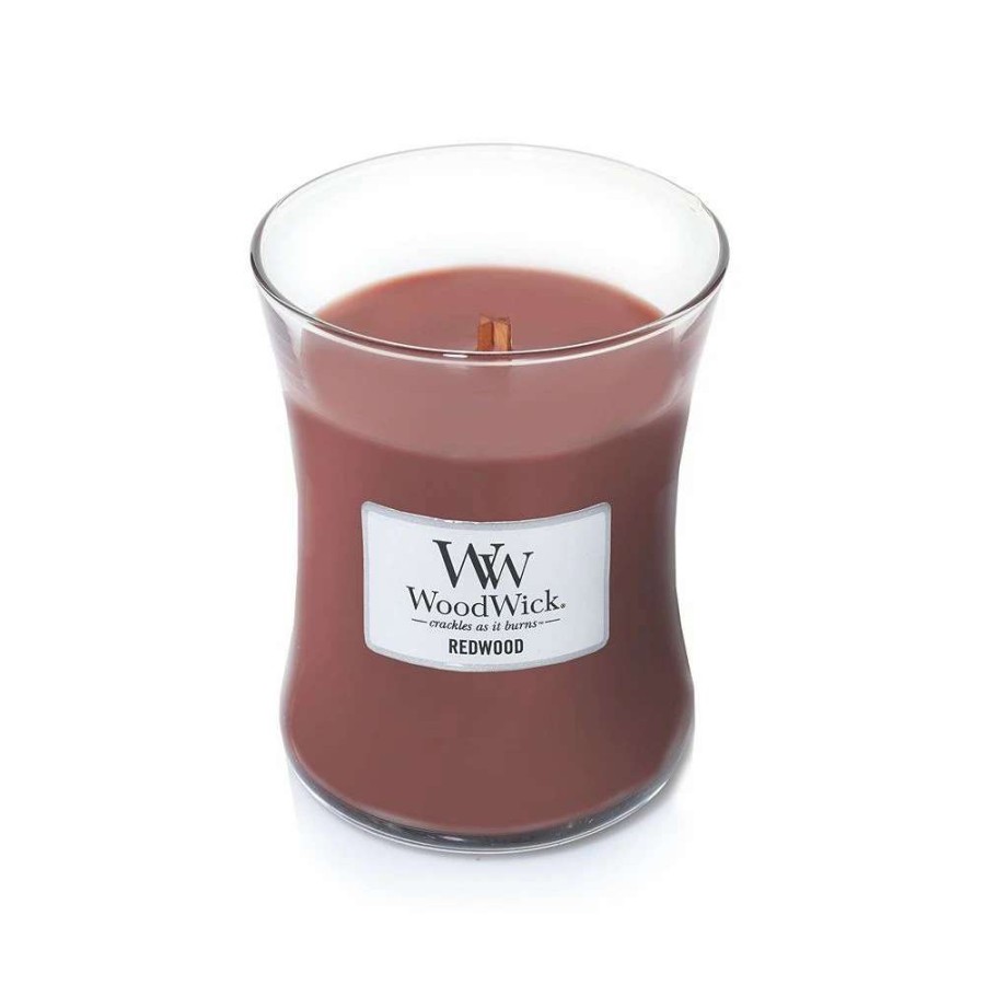 Jar Candles * | Woodwick Redwood Medium Hourglass Candle