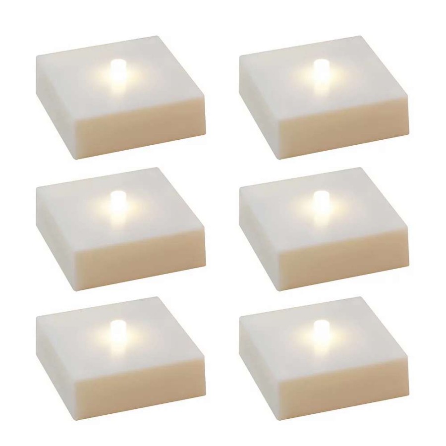 Other Candles * | Lumabase Battery Operated Led Lights With Timer, Soft White Set Of 6