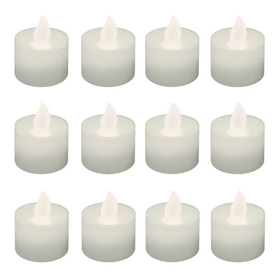 Votive & Tealight Candles * | Lumabase Warm White Led Tealight Candle 12-Piece Set