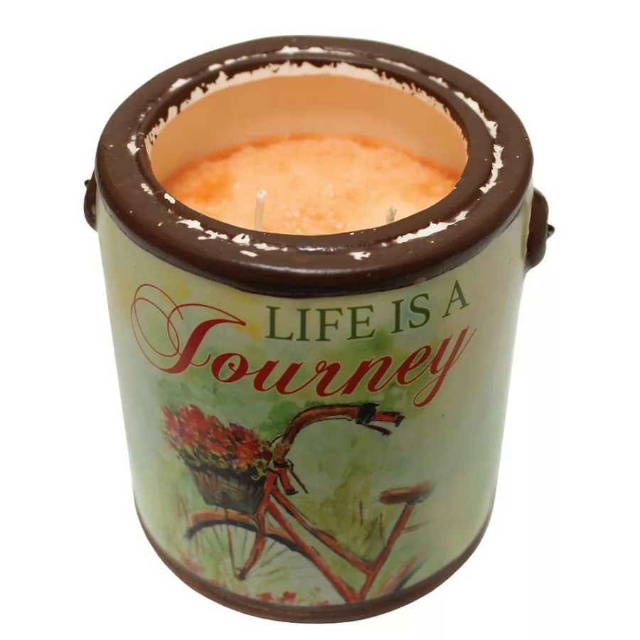 Jar Candles * | A Cheerful Giver Farm Fresh Ceramic Jar Candle Life Is A Journey