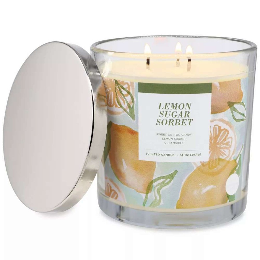 Jar Candles * | Sonoma Goods For Life Lemon Sugar Sorbet 14-Oz. Candle Jar