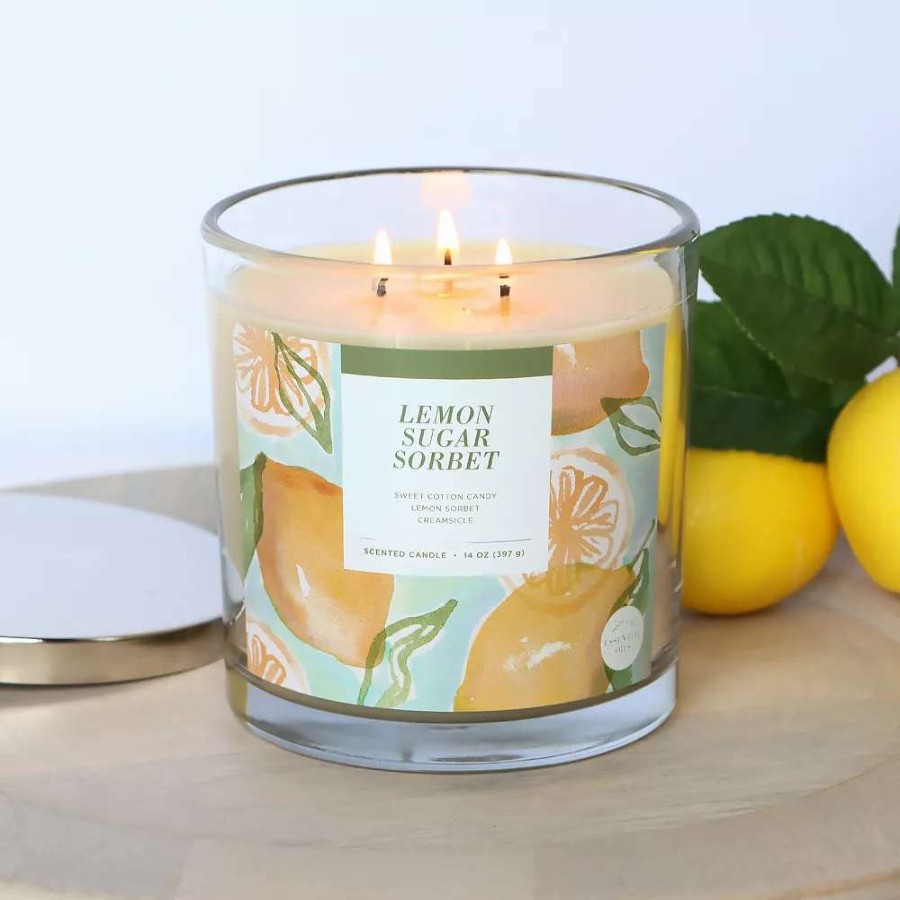 Jar Candles * | Sonoma Goods For Life Lemon Sugar Sorbet 14-Oz. Candle Jar