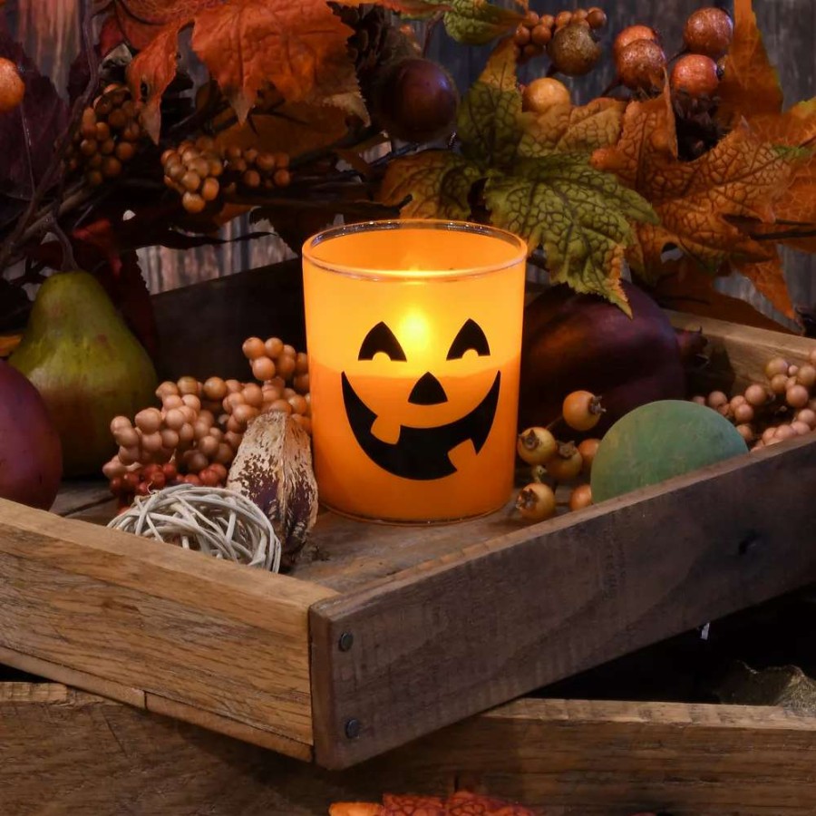 Candle Sets * | Lumabase Jack O' Lantern Battery Operated Wax Led Candle Set