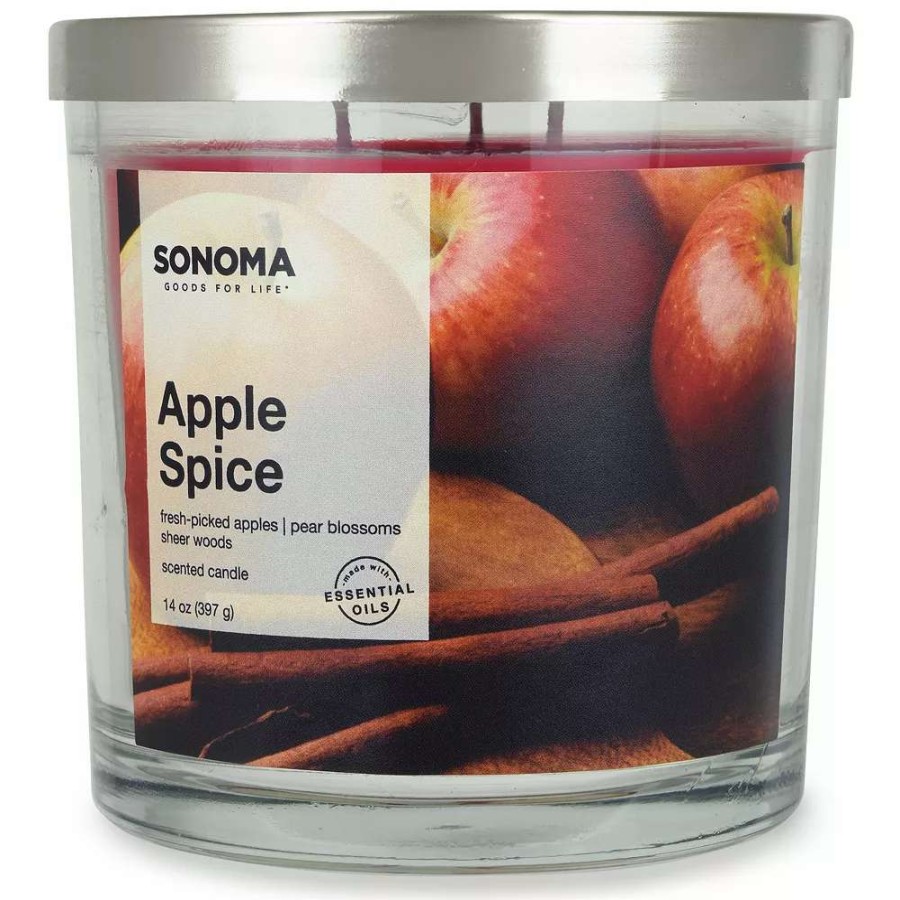 Jar Candles * | Sonoma Goods For Life Apple Spice 14-Oz. 3-Wick Candle Jar