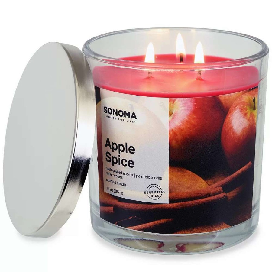 Jar Candles * | Sonoma Goods For Life Apple Spice 14-Oz. 3-Wick Candle Jar