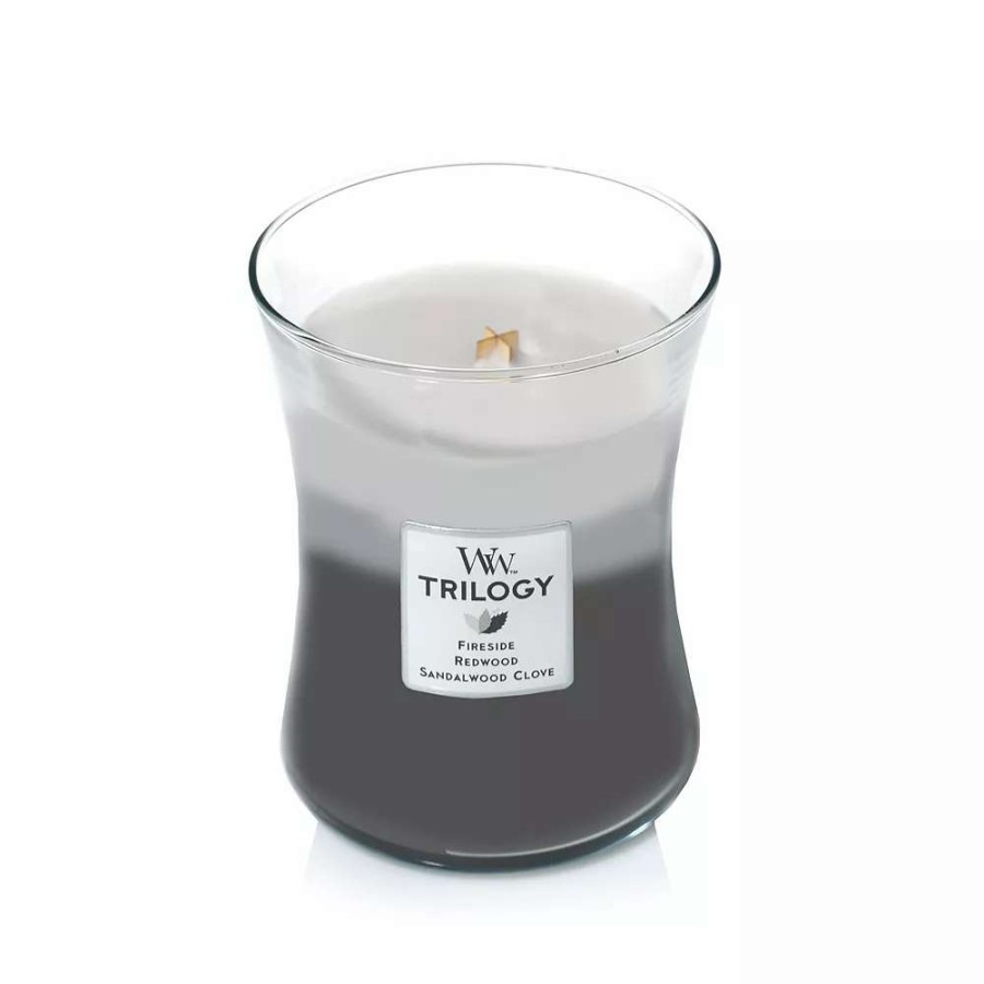 Jar Candles * | Woodwick Warm Woods Trilogy Medium Hourglass Candle