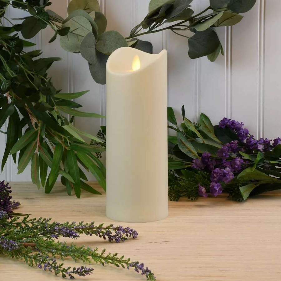 Pillar Candles * | Lumabase Battery Operated Large Moving Flame Pillar Candle