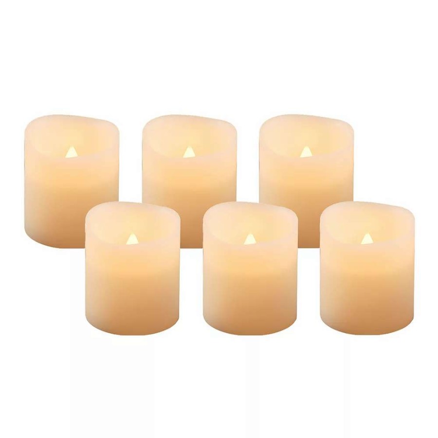 Pillar Candles * | Lumabase 6-Piece Led Flameless Mini Pillar Candle Set