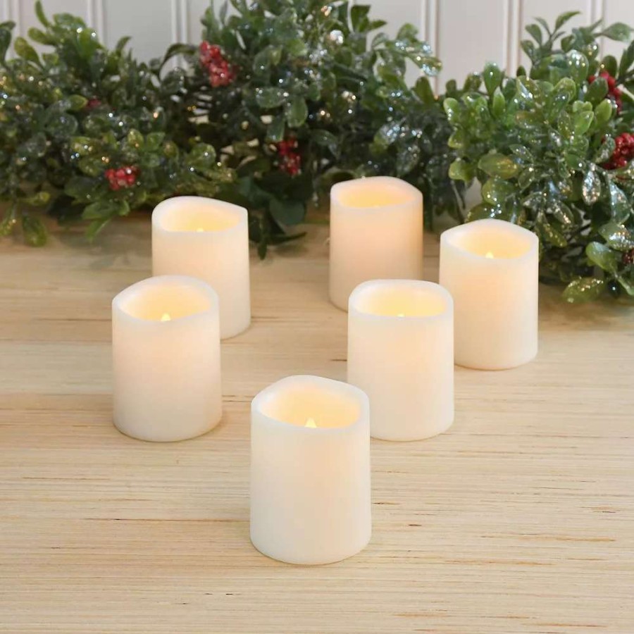 Pillar Candles * | Lumabase 6-Piece Led Flameless Mini Pillar Candle Set