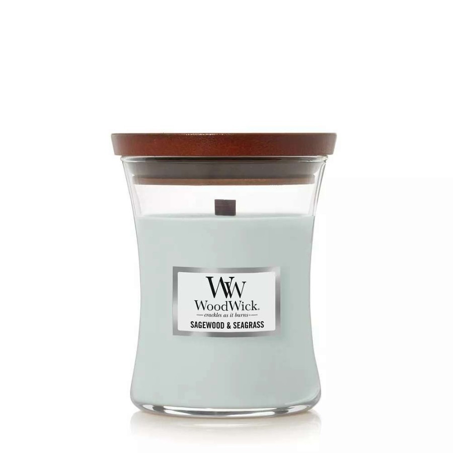 Jar Candles * | Woodwick Sagewood & Seagrass 9.7-Oz. Hourglass Candle Jar