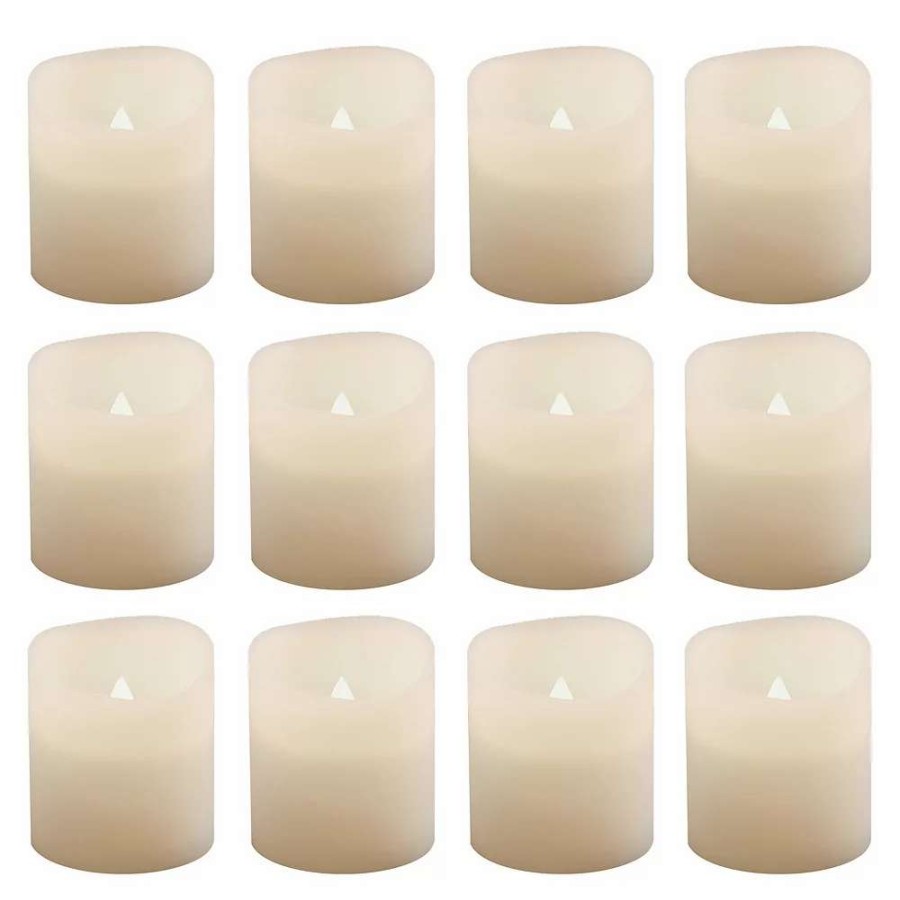 Votive & Tealight Candles * | Lumabase 12-Piece Led Flameless Votive Candle Set