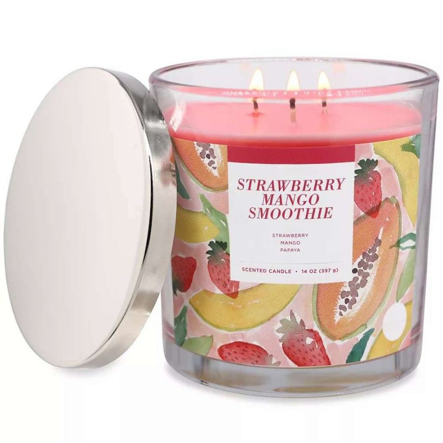 Jar Candles * | Sonoma Goods For Life Strawberry Mango Smoothie 14-Oz. Candle Jar