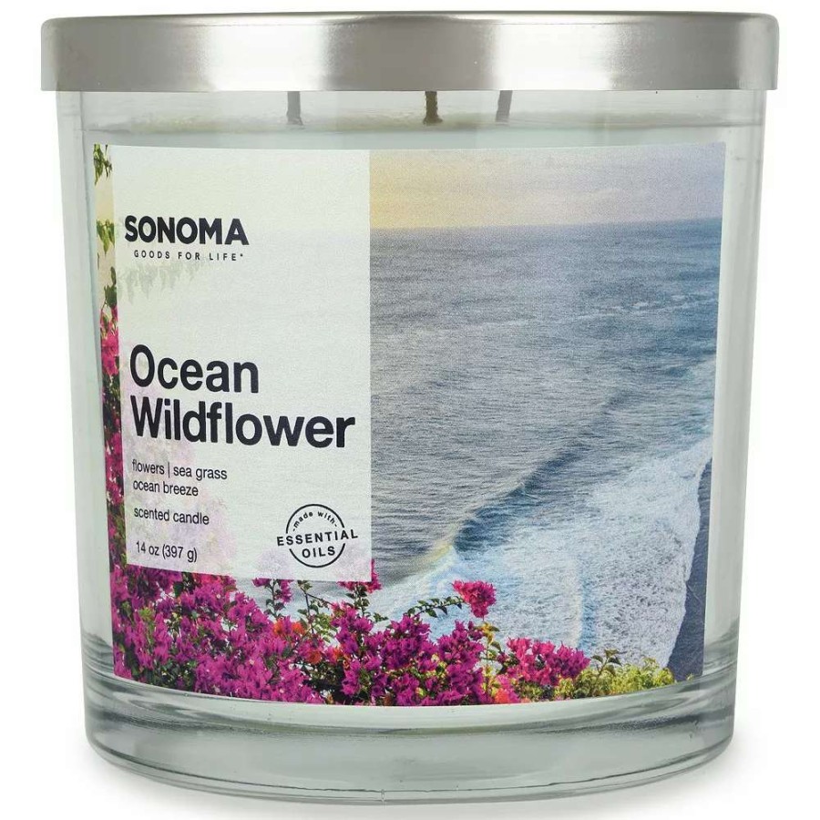 Jar Candles * | Sonoma Goods For Life 14-Oz. Ocean Wild Flowers Candle Jar