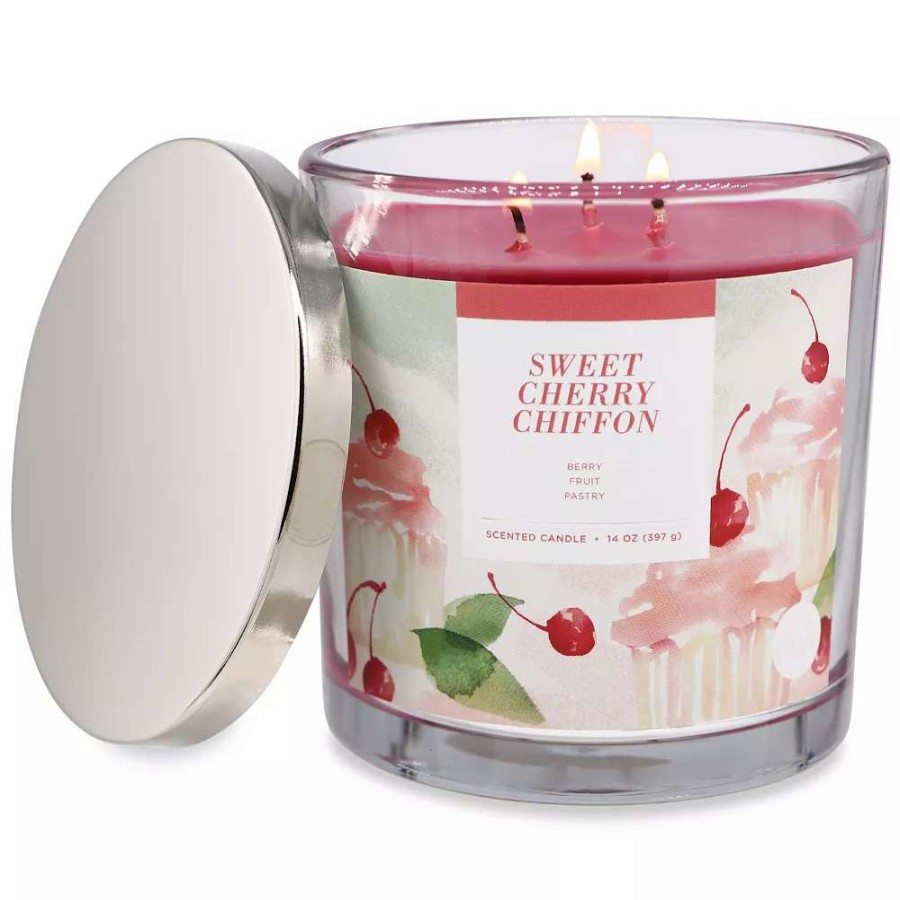 Jar Candles * | Sonoma Goods For Life Sweet Cherry Chiffon 14-Oz. Candle Jar