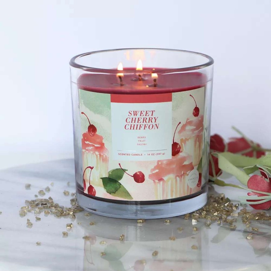 Jar Candles * | Sonoma Goods For Life Sweet Cherry Chiffon 14-Oz. Candle Jar