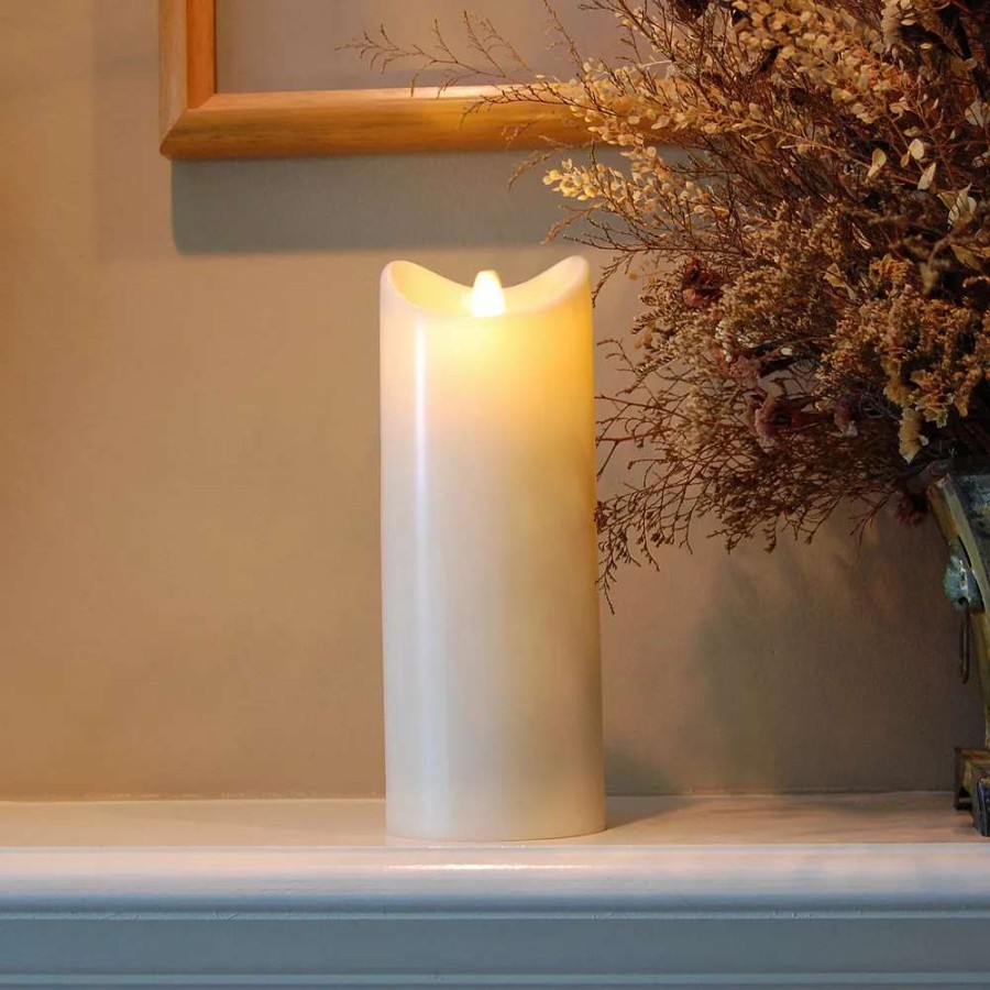 Pillar Candles * | Lumabase Battery Operated 9 Pillar Candle With Moving Flame