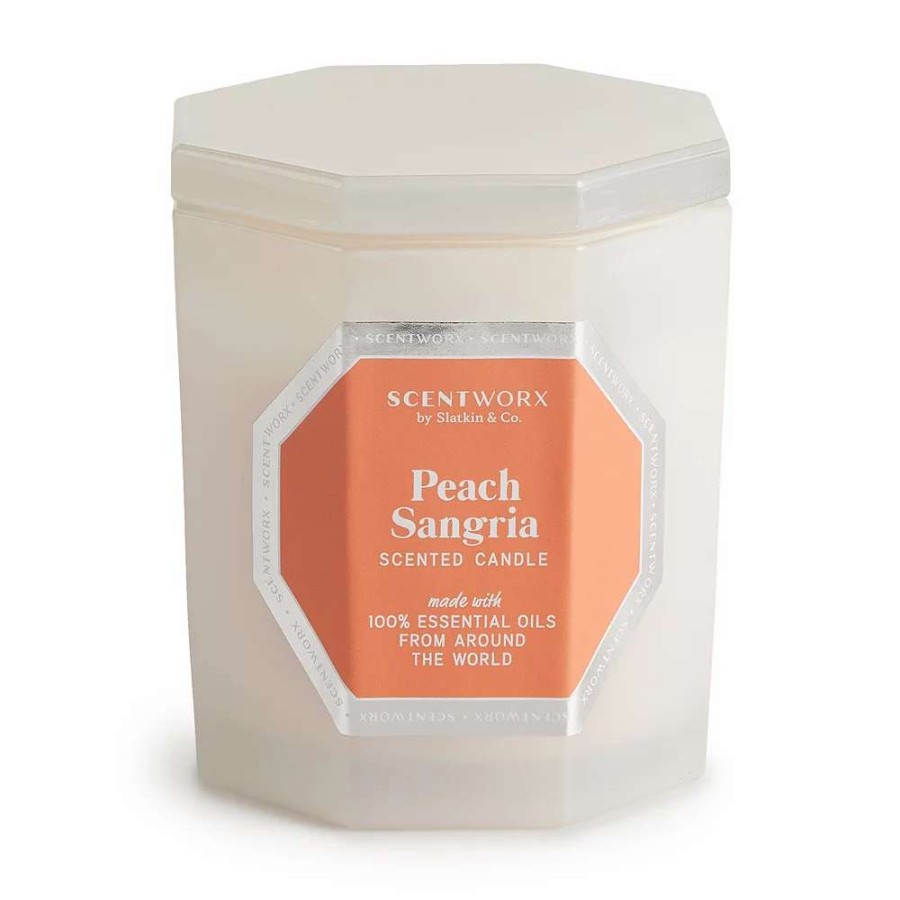 Jar Candles * | Scentworx By Slatkin & Co. Peach Sangria Candle 14.5 Oz