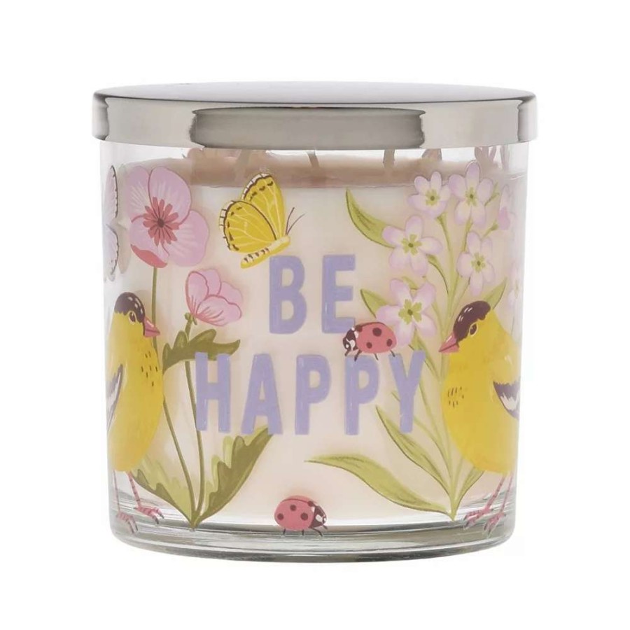 Jar Candles * | Sonoma Goods For Life Be Happy Rainbow Lotus 13-Oz. Candle Jar