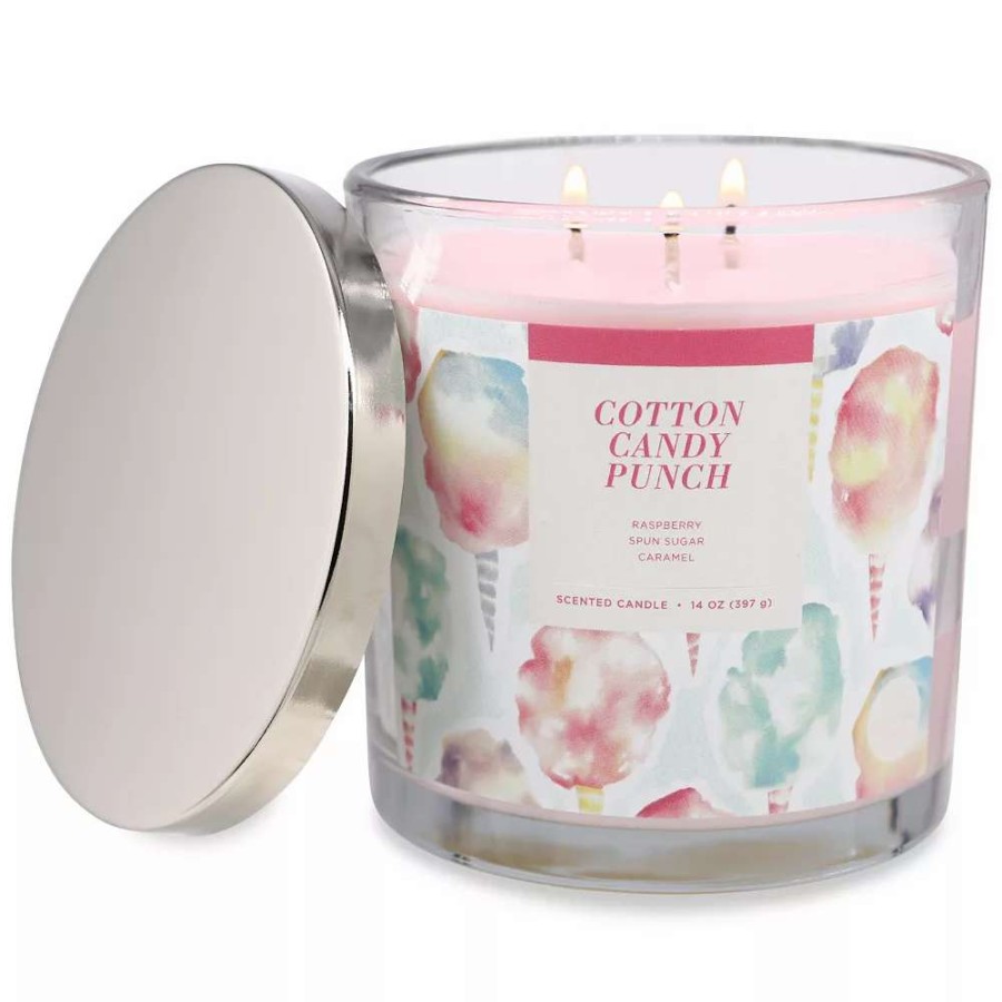 Jar Candles * | Sonoma Goods For Life Cotton Candy Punch 14-Oz. Candle Jar