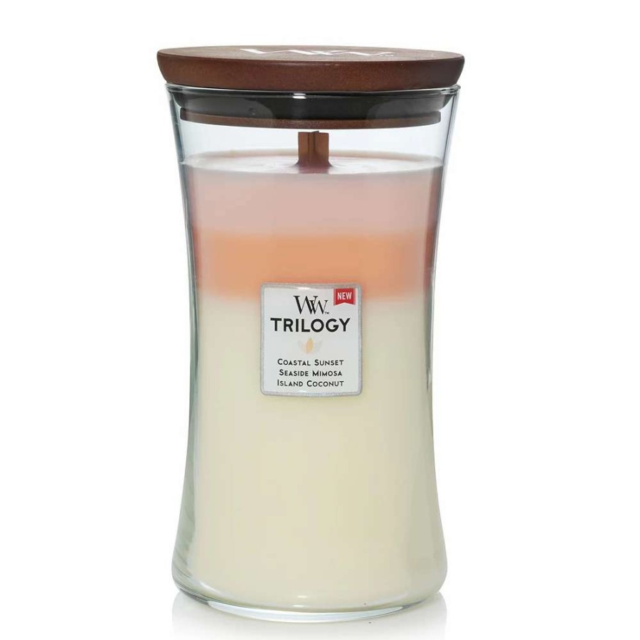 Jar Candles * | Woodwick Island Getaway Trilogy Large Hourglass Candle