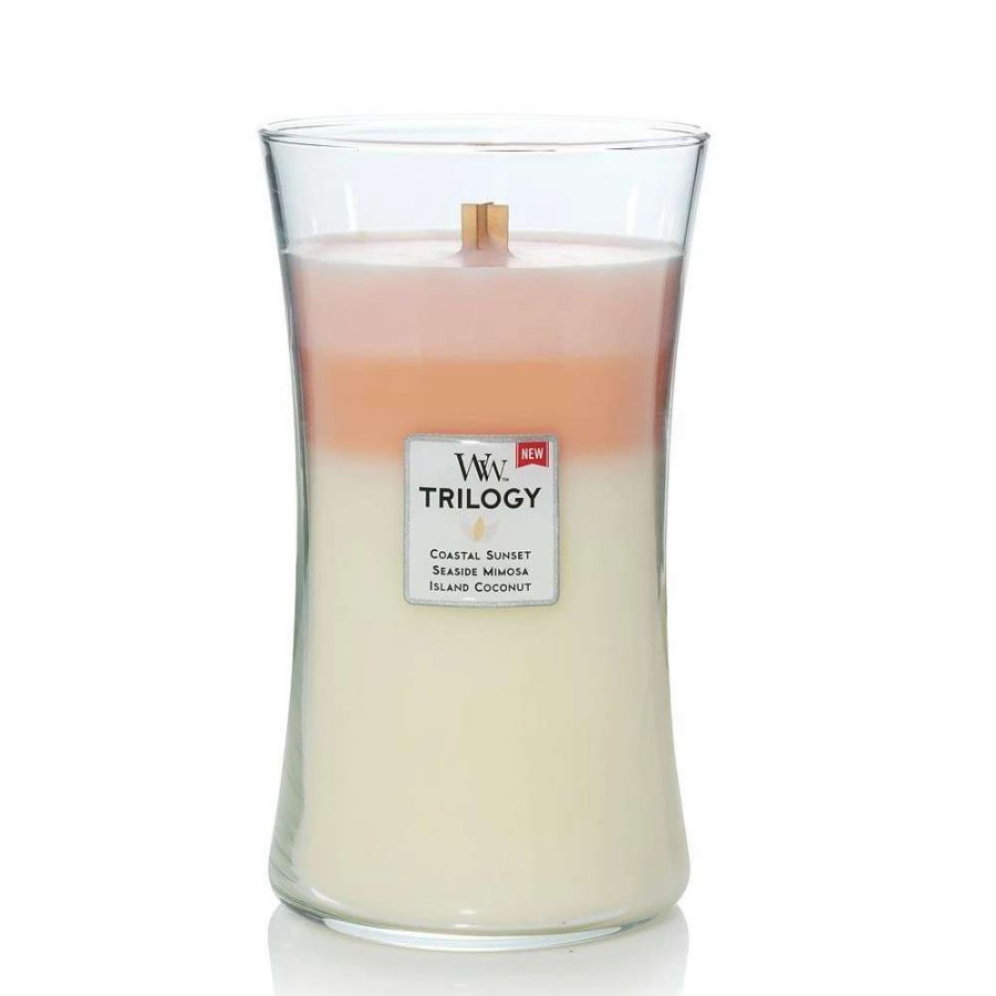 Jar Candles * | Woodwick Island Getaway Trilogy Large Hourglass Candle