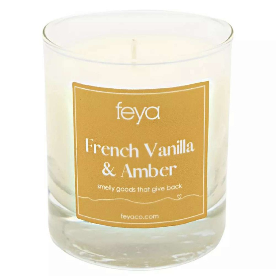 Jar Candles * | Feya Candle Co. French Vanilla & Amber 6.5-Oz. Soy Candle