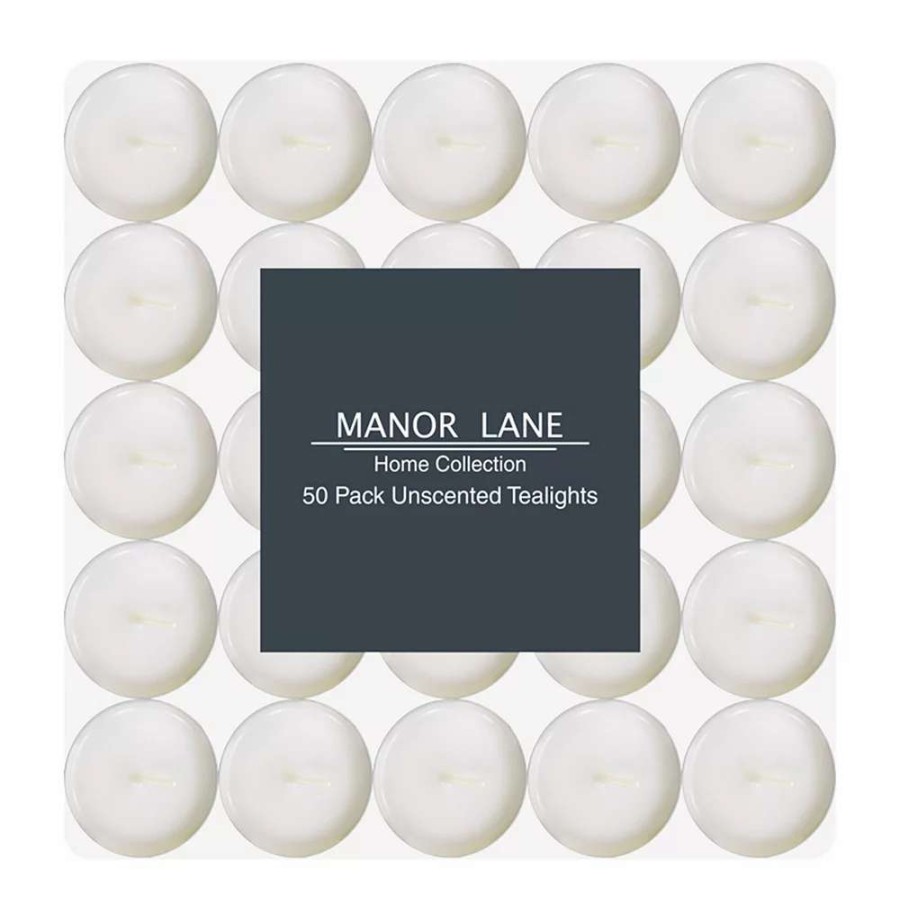 Votive & Tealight Candles * | Manor Lane White Tealight 50-Piece Set