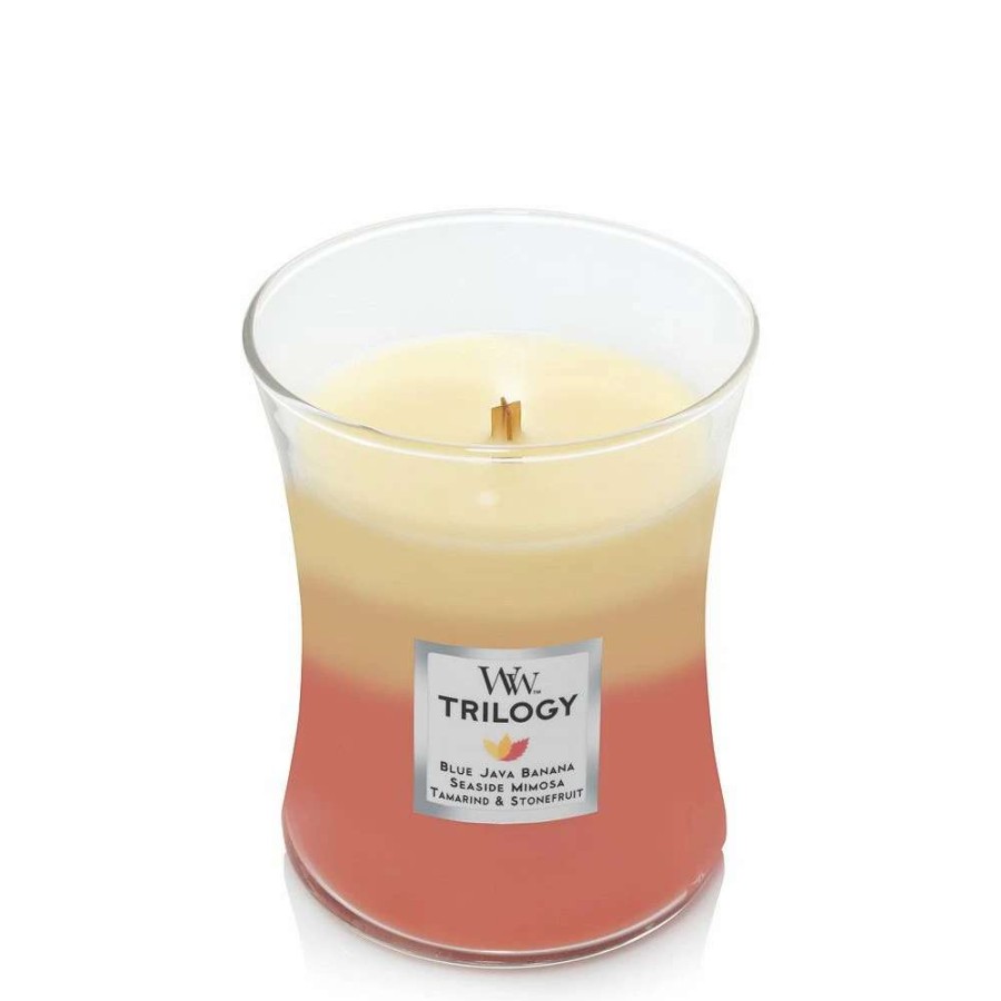 Jar Candles * | Woodwick Tropical Sunrise Trilogy Medium Hourglass Candle