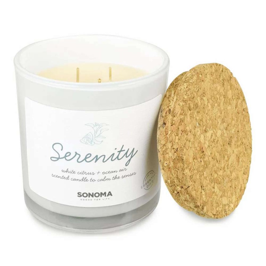 Jar Candles * | Sonoma Goods For Life 13-Oz. Serenity White Citrus & Ocean Air 3-Wick Jar Candle