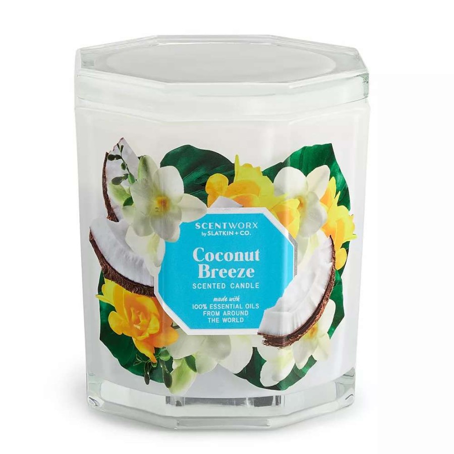 Jar Candles * | Scentworx By Slatkin & Co. Coconut Breeze 14.5-Oz. Candle Jar