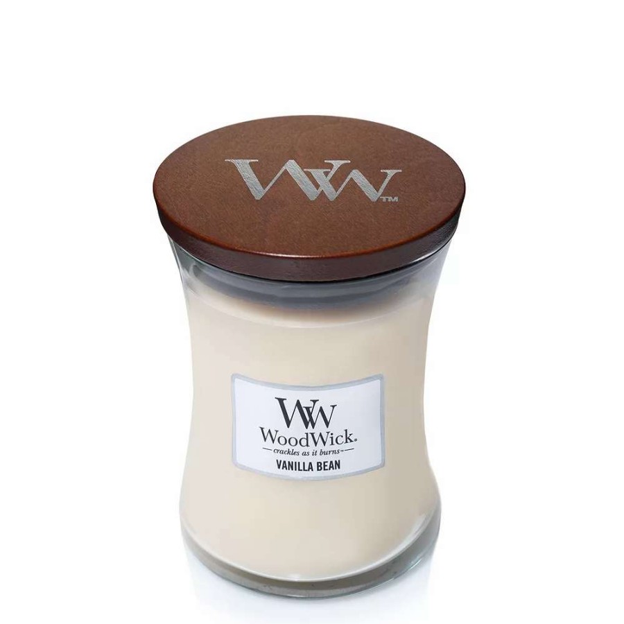 Jar Candles * | Woodwick Vanilla Bean Medium Hourglass Candle