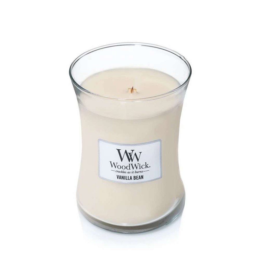 Jar Candles * | Woodwick Vanilla Bean Medium Hourglass Candle