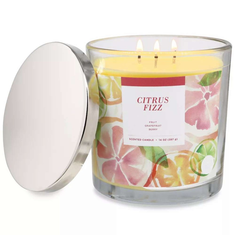 Jar Candles * | Sonoma Goods For Life Citrus Fizz 14-Oz. Candle Jar