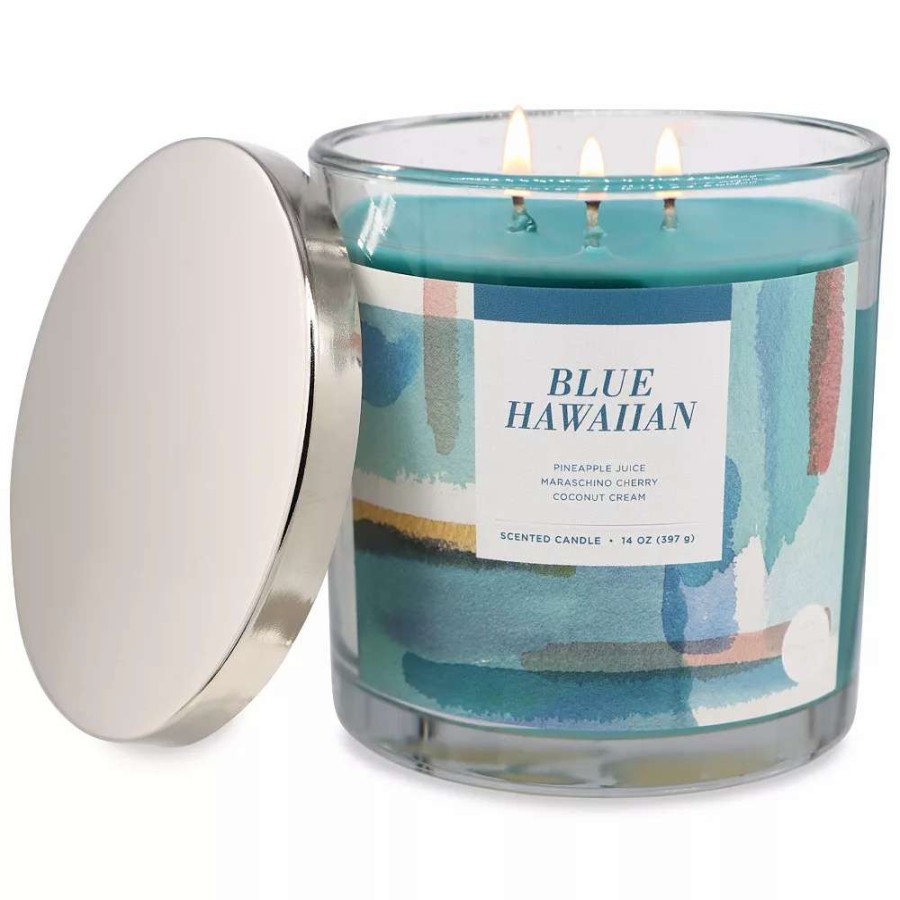 Jar Candles * | Sonoma Goods For Life Blue Hawaiian 14-Oz. Candle Jar