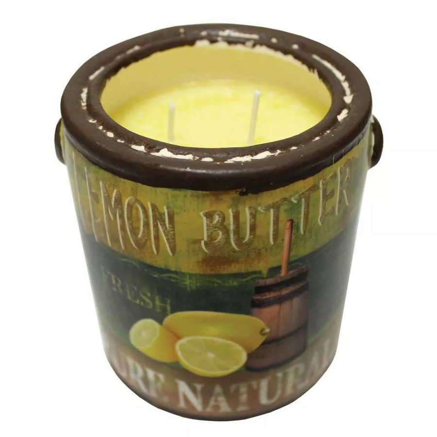 Jar Candles * | A Cheerful Giver Farm Fresh Ceramic Jar Candle Lemon Butter