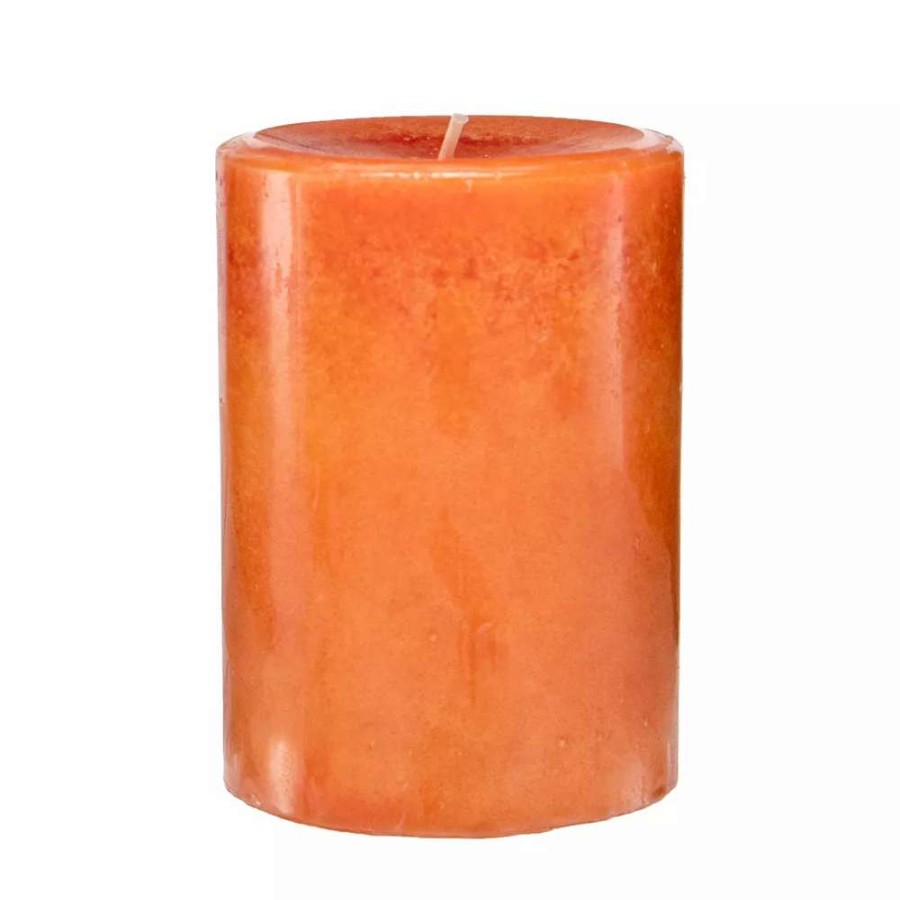 Pillar Candles * | Pier 1 Pumpkin Spice Mottled Pillar Candle