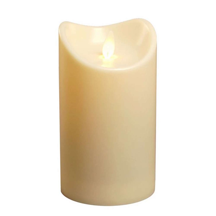 Pillar Candles * | Lumabase Battery Operated 5 Pillar Candle With Moving Flame