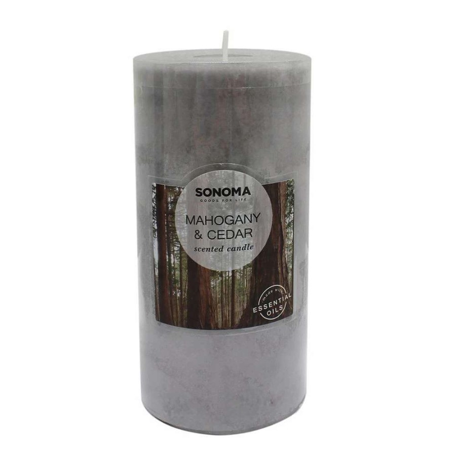 Pillar Candles * | Sonoma Goods For Life 3 X 6 Mahogany & Cedar Pillar Candle