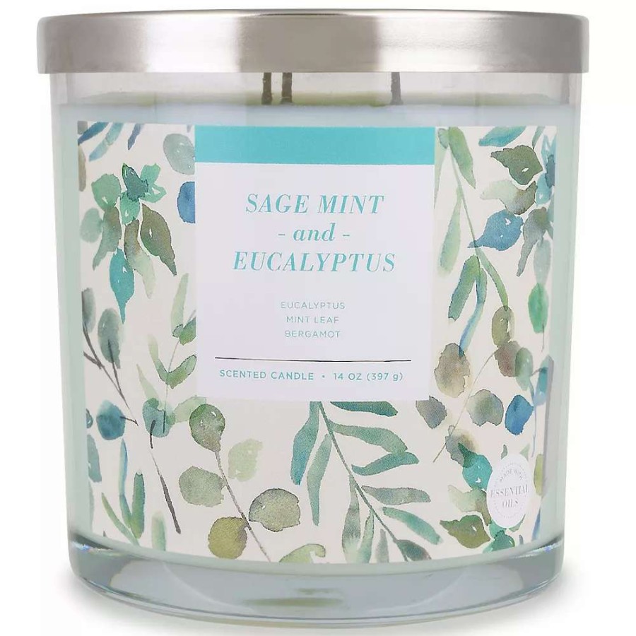 Jar Candles * | Sonoma Goods For Life Sage Mint & Eucalyptus 14-Oz. Candle Jar