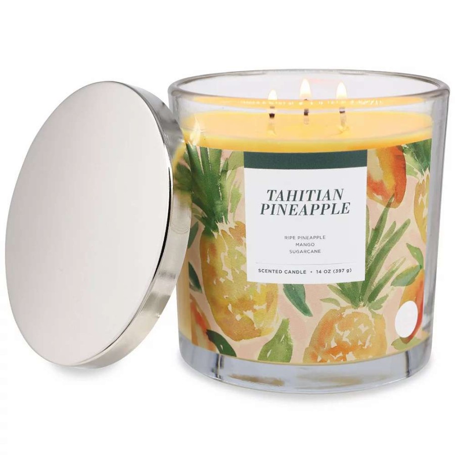 Jar Candles * | Sonoma Goods For Life Tahitian Pineapple 14-Oz. Candle Jar