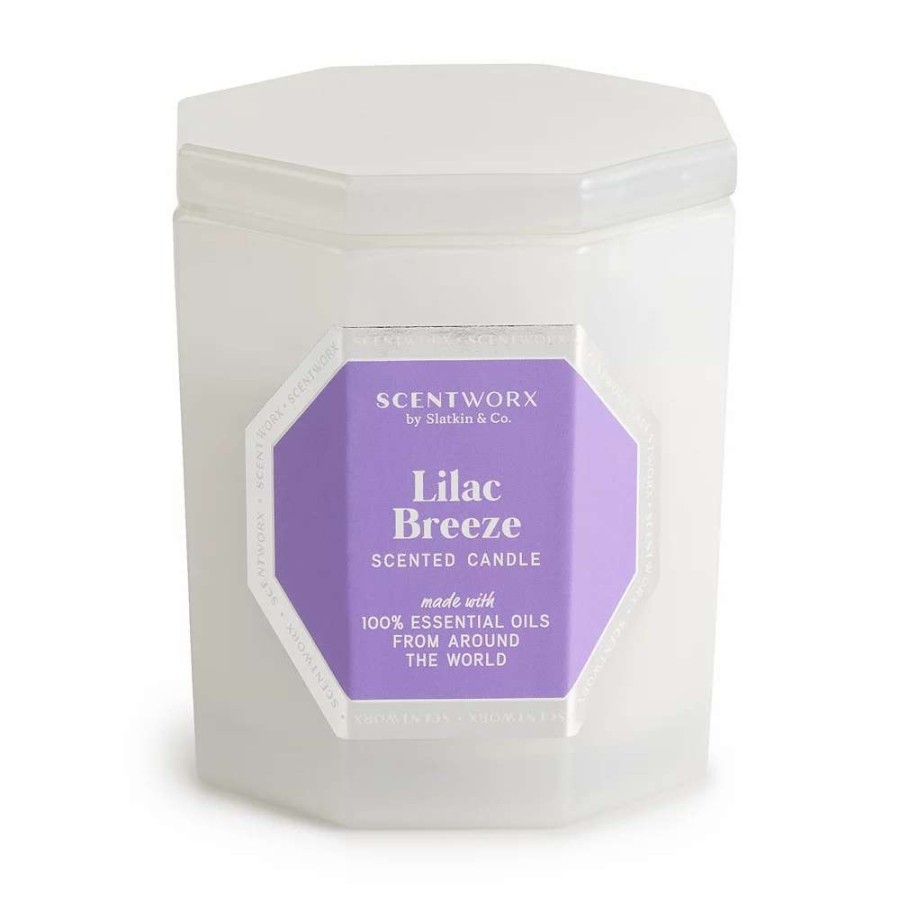 Jar Candles * | Scentworx By Slatkin & Co. Lilac Breeze Candle 14.5 Oz.