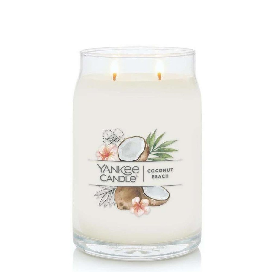 Jar Candles * | Yankee Candle Coconut Beach 20-Oz. Signature Large Candle Jar